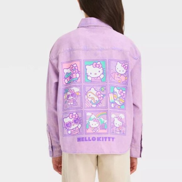 Hello Kitty Denim Shacket - Purple - Picture 1 of 3
